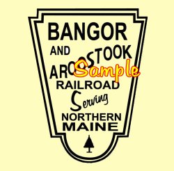 Bangor & Aroostook Railroad Clock - T-shirts - Magnets  - Mugs - Decals - Lighters