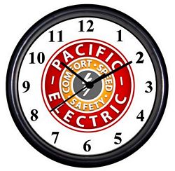 Pacific Electric Railroad T-shirts - Decals - Clocks - Magnets