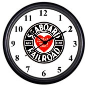 Seaboard Railroad Clock - T-shirts - Magnets  - Mugs - Decals - Lighters