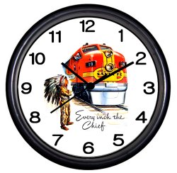 Santa Fe Railroad Clock - T-shirts - Magnets  - Mugs - Decals - Lighters