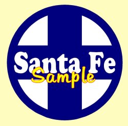 Santa Fe Railroad Clock - T-shirts - Magnets  - Mugs - Decals - Lighters
