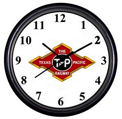 Texas Pacific Railroad Clock - T-shirts - Magnets  - Mugs - Lighters